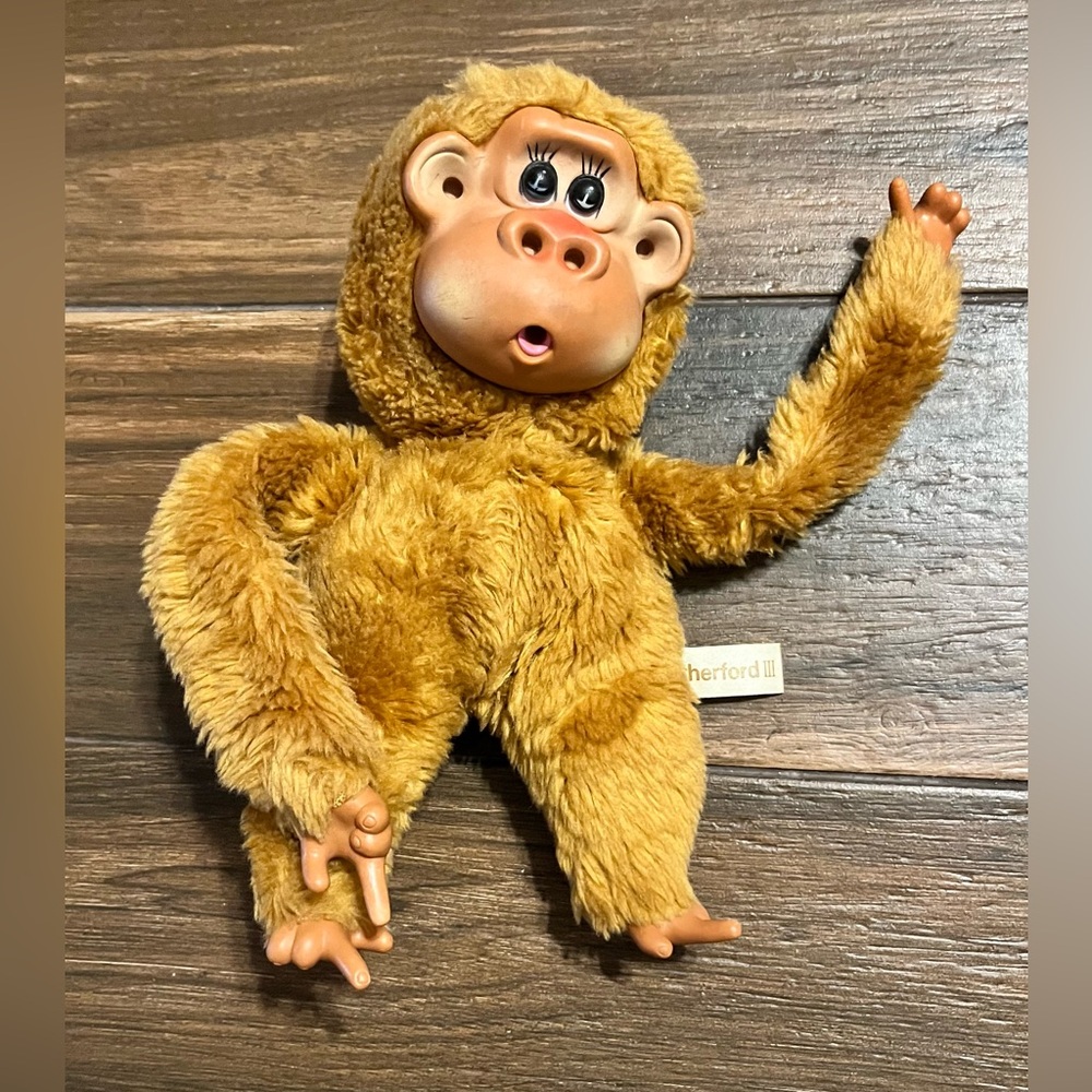 Vintage Russ Berrie & CO‎ Rutherford III Thumb Sucking Plush Monkey - Picture 7 of 9
